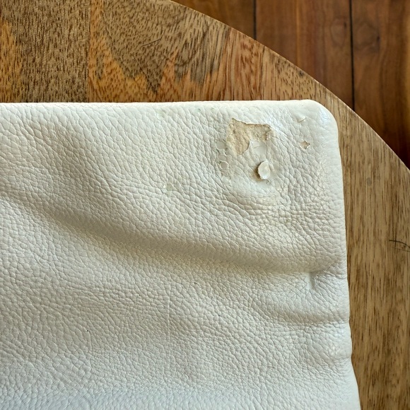 Cache leopard white faux leather jeweled and stub clutch bag - Picture 4 of 14